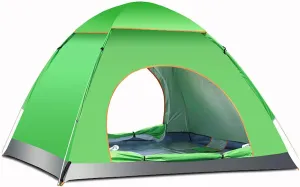 Tent, Pop Up Tent 2 3 4 Man Camping Tent Waterproof, Four Seasons Universal Travel Tent, Portable Tent with Backpack, Green