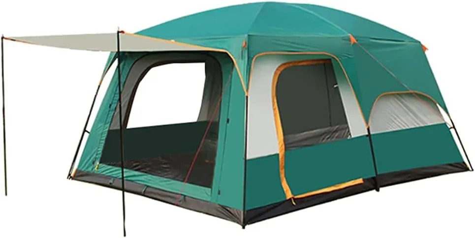 Tents Camping Tent 6 Person,Waterproof 150D Oxford, Family Tent with Bedrooms, Instant Tents for Camping with Awning, 4-6 Person Tunnel Tent