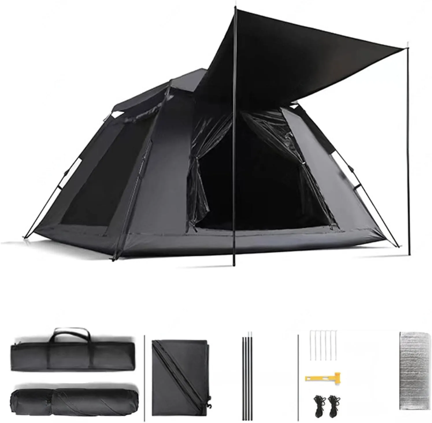 Tents for Camping 4 Person It Pops Up in Three Seconds,5000 mm Waterproof Pop Up Tents Light Sturdy Lightweight Tent for Family,Outdoor,Hiking and Mountaineering 4 Man