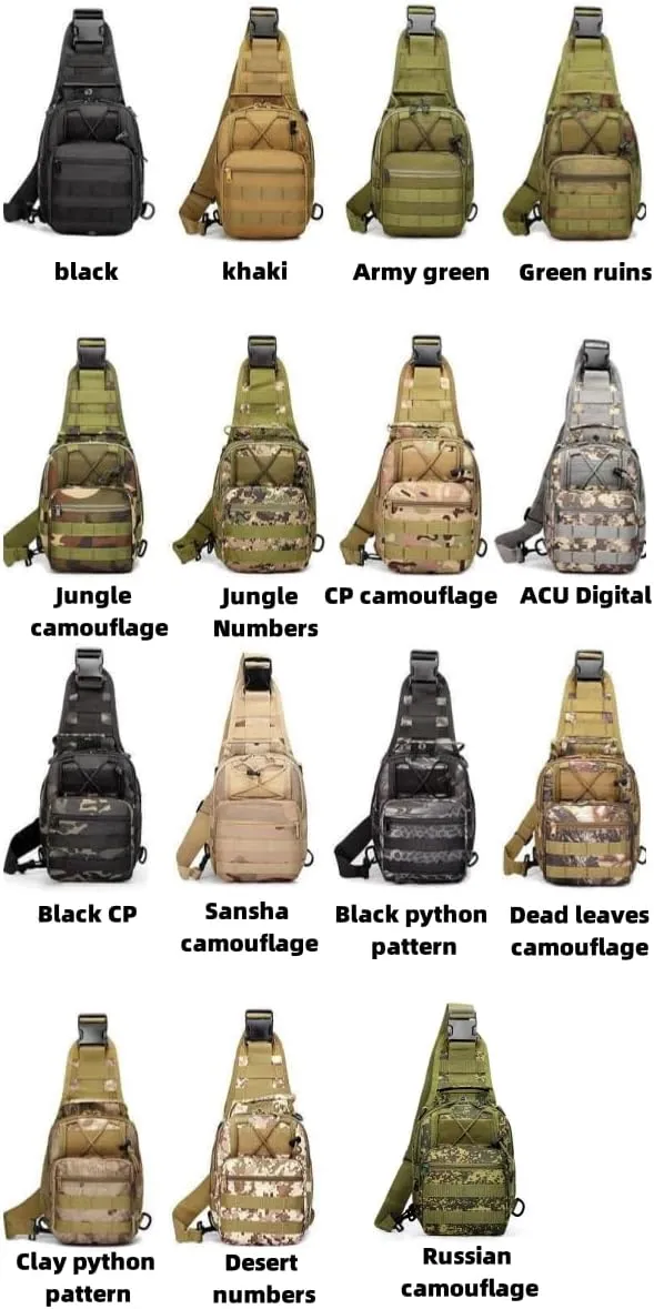 The Latest Men's Crossbody Bag Chest Bag Oxford Bag Shoulder Bag Korean Version Small Backpack Casual Waist Bag (Black python pattern)