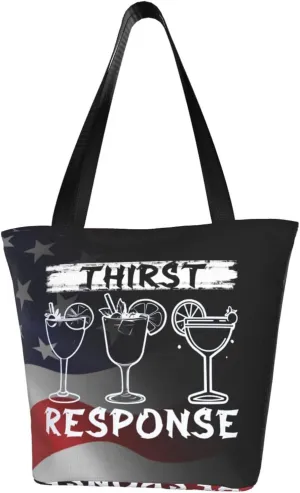 Thirst Response Funny Bartender Mixologists Fashion Shoulder Bag Large Capacity For Man Or Woman