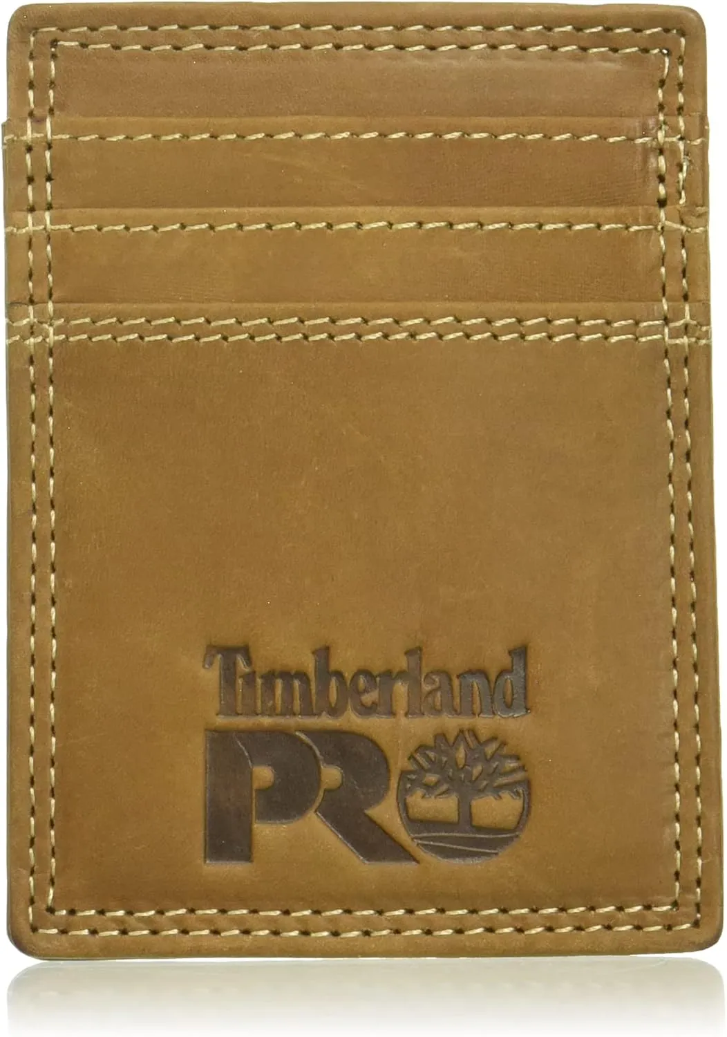 Timberland PRO Men's Leather Front Pocket Wallet with Money Clip Accessory