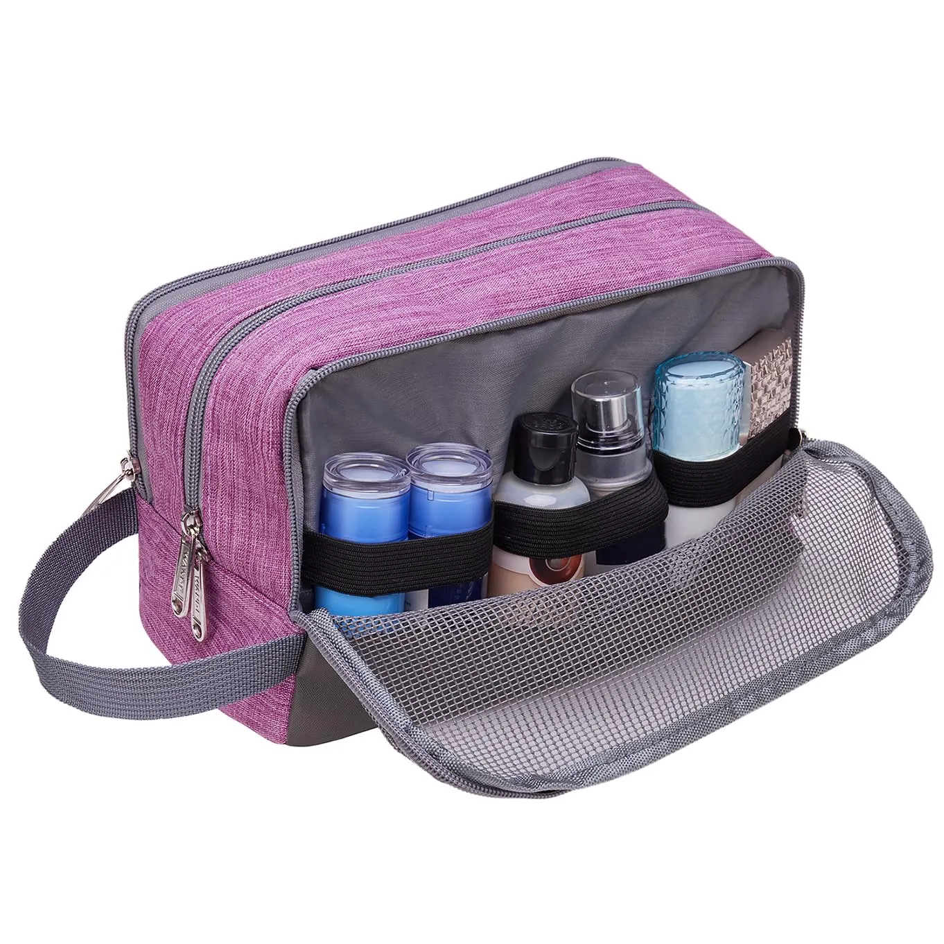 Toiletry Bag for Men/Women Hanging Dopp Kit Water Resistant Shaving Bag Small Toiletry Bag for Traveling (purple)