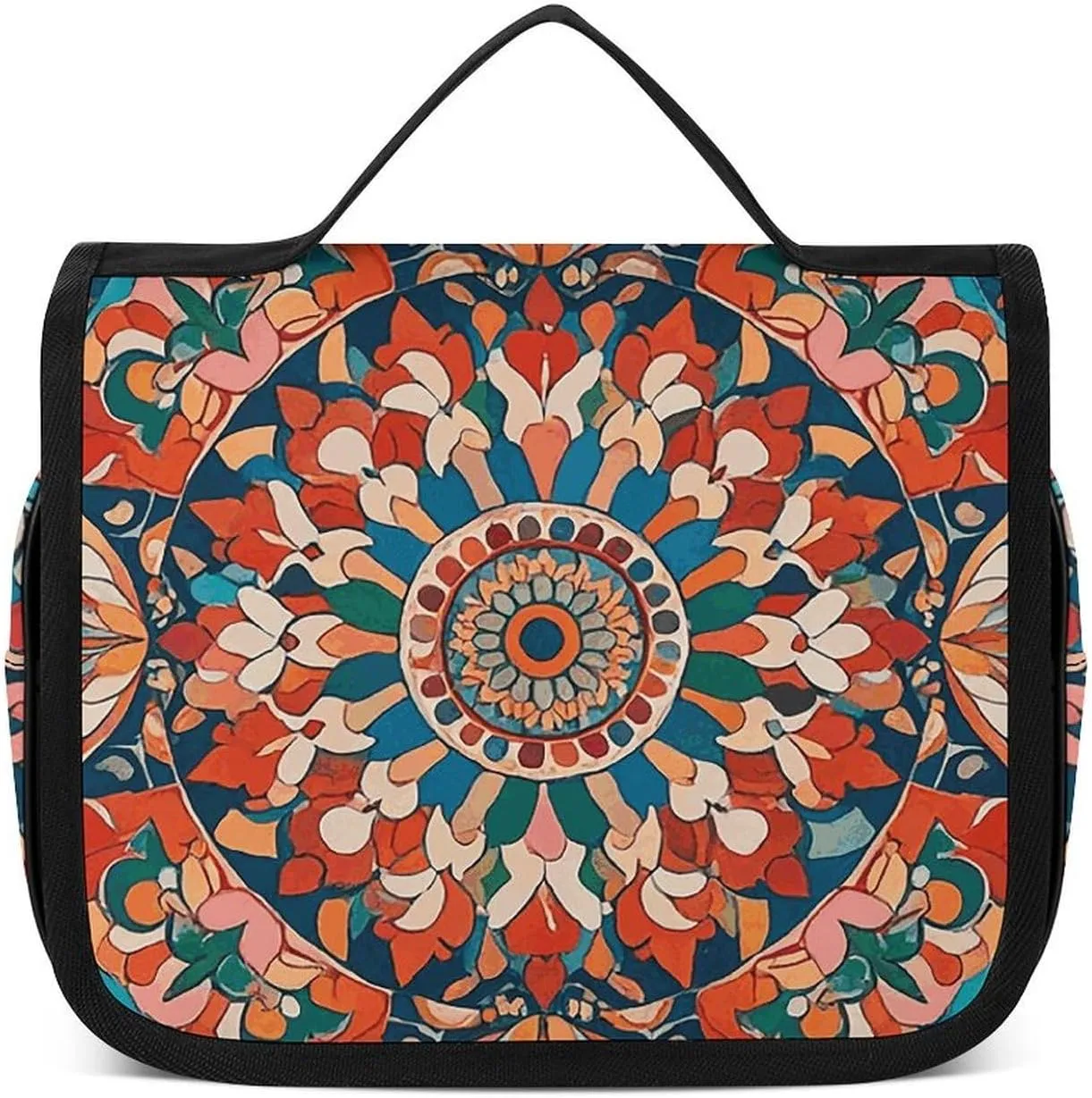Toiletry Bag for Women Men Complex Floral Patterns Makeup Bag with Hanging Hook Waterproof Bathroom Cosmetic Bag Large Capacity Travel Bag for Toiletries Accessories