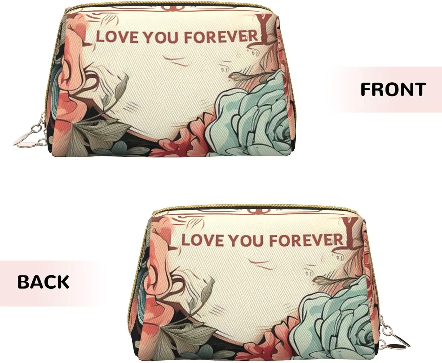 Toiletry Bag for Women Men Dopp Kit Travel Makeup Bag Love You Forever Make Up Organizers Cosmetic Bag