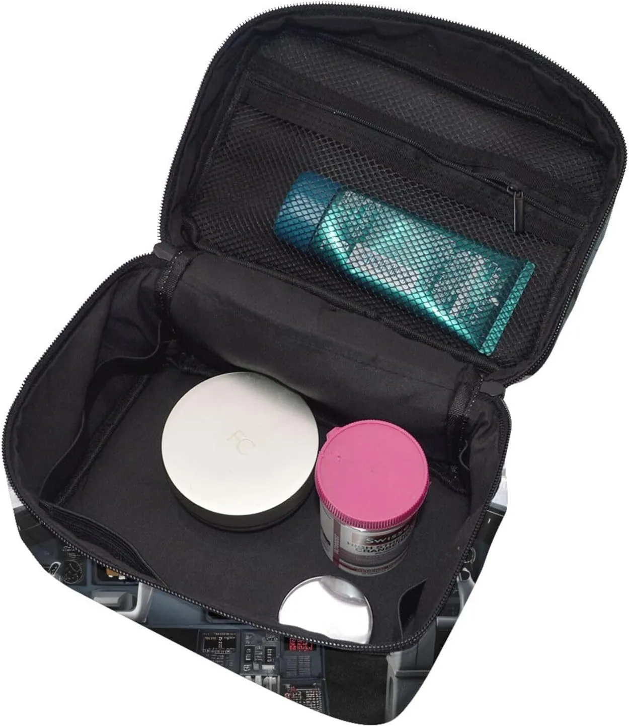 Toiletry Bag for Women Men Dopp Kit Travel Makeup Bag Make Up Organizers Cosmetic Bag Airplane Cockpit Hanging Toiletry Bag Shaving Bag with Large Capacity for Travel