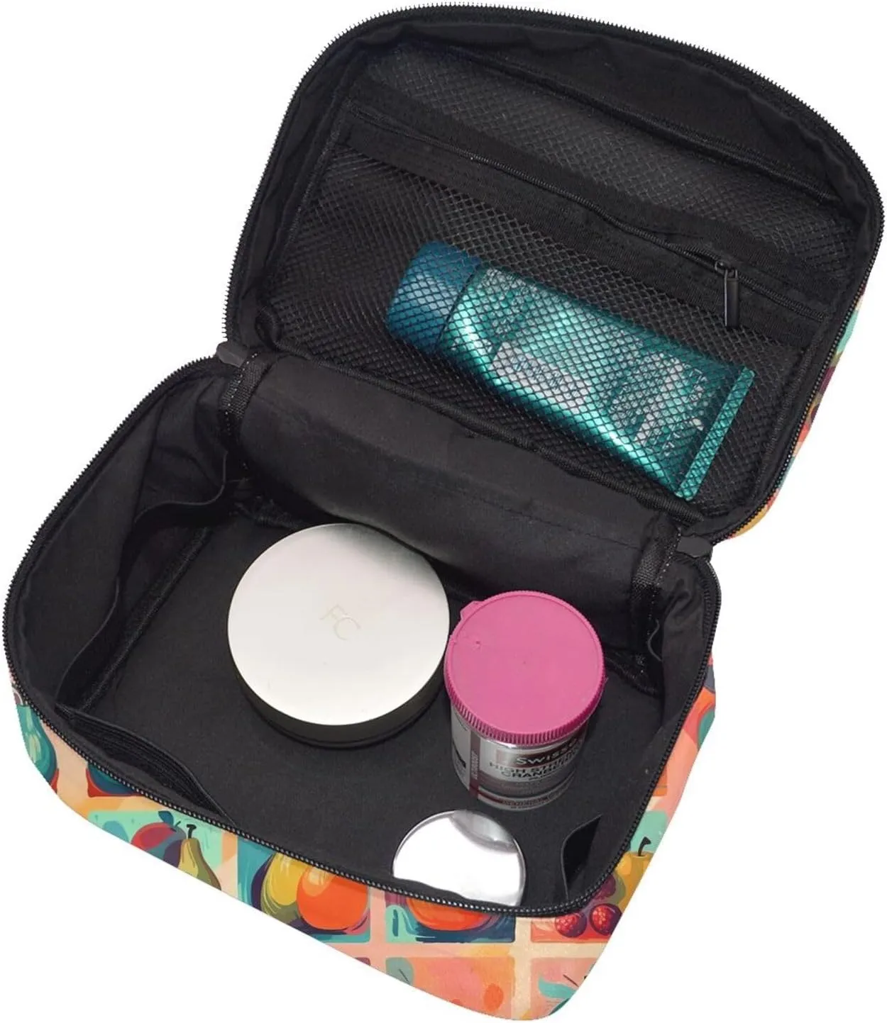 Toiletry Bag for Women Men Dopp Kit Travel Makeup Bag Make Up Organizers Cosmetic Bag Hand drawn various fruits Hanging Toiletry Bag Shaving Bag with Large Capacity for Travel