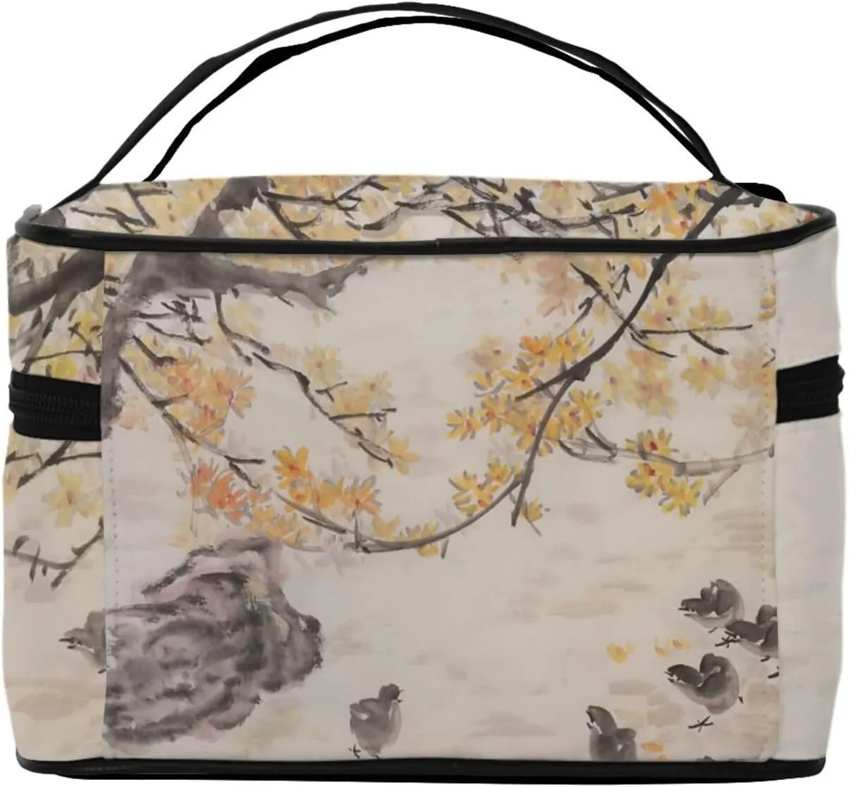 Toiletry Bag for Women Men Dopp Kit Travel Makeup Bag Make Up Organizers Cosmetic Bag Ink Chick Painting Hanging Toiletry Bag Shaving Bag with Large Capacity for Travel