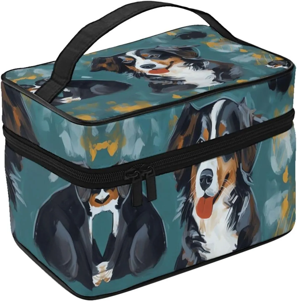 Toiletry Bag for Women Men Dopp Kit Travel Makeup Bag Make Up Organizers Cosmetic Bag Painting Dog Hanging Toiletry Bag Shaving Bag with Large Capacity for Travel