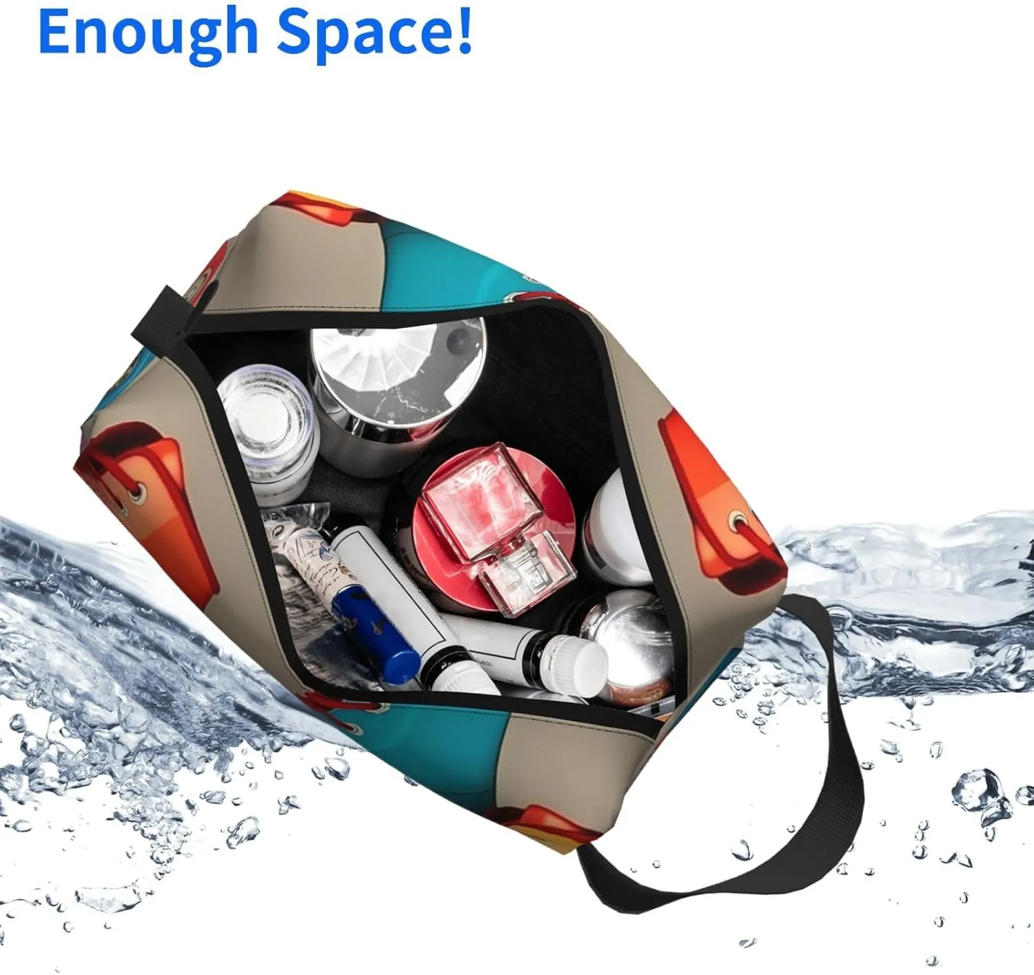 Toiletry Bag for Women Men Dopp Kit Travel Makeup Bag Make Up Organizers Cosmetic Bag Roller Skates Hanging Toiletry Bag Shaving Bag with Large Capacity for Travel