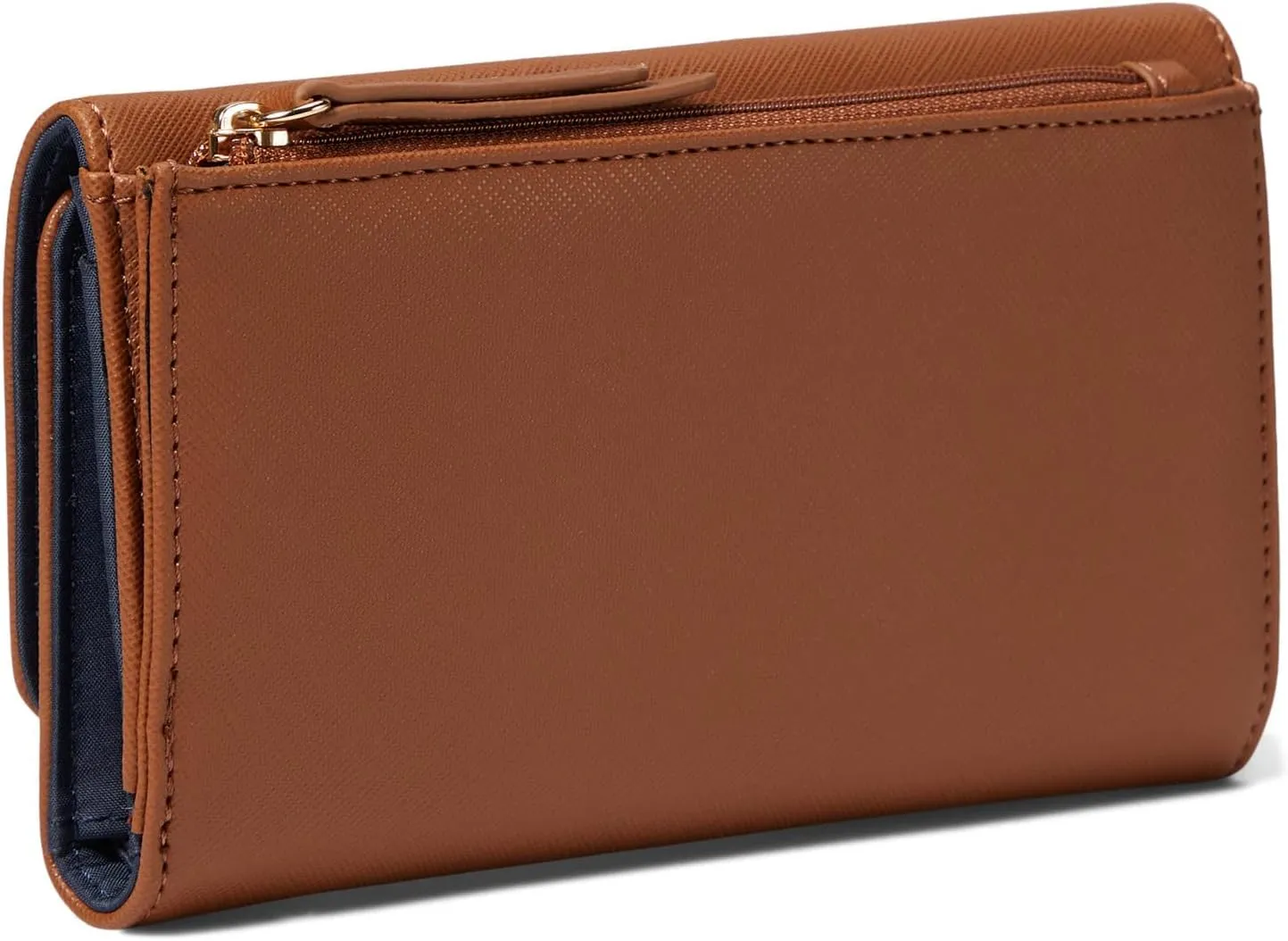 Tommy Hilfiger Kendall II Flap Continental Wallet Saffiano PVC Cognac One Size