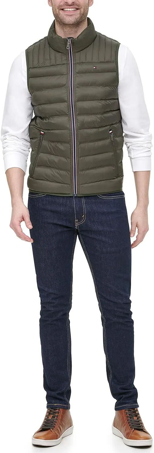 Tommy Hilfiger Men's Lightweight Packable Puffer Vest Jacket