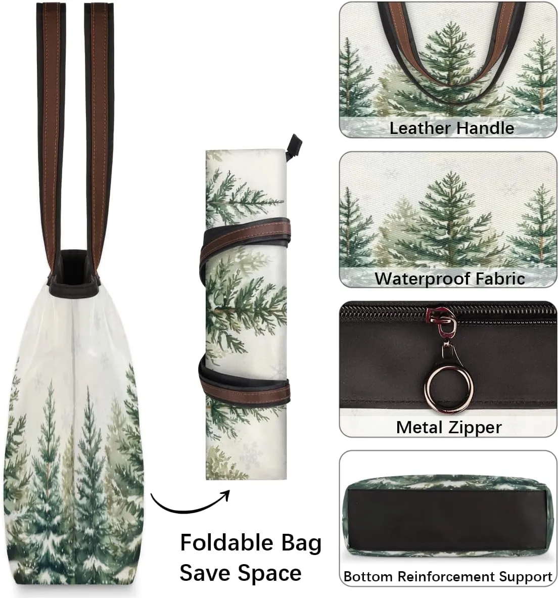 Tote Bag for Women with Zipper Large Capacity Top Handle Casual Shoulder Bag Handbag Reusable Shopping