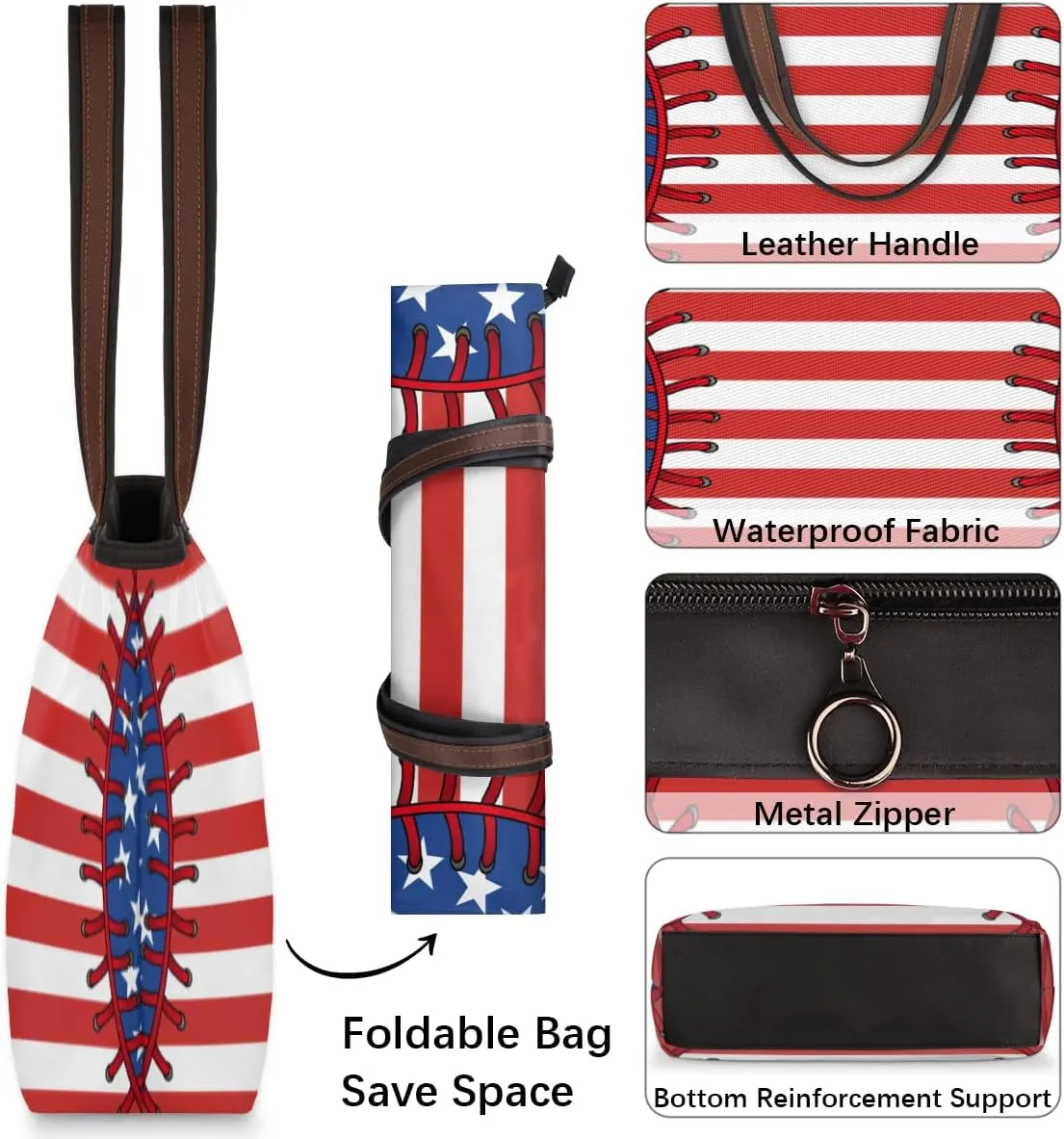 Tote Bag for Women with Zipper Large Capacity Top Handle Casual Shoulder Bag Handbag Reusable Shopping
