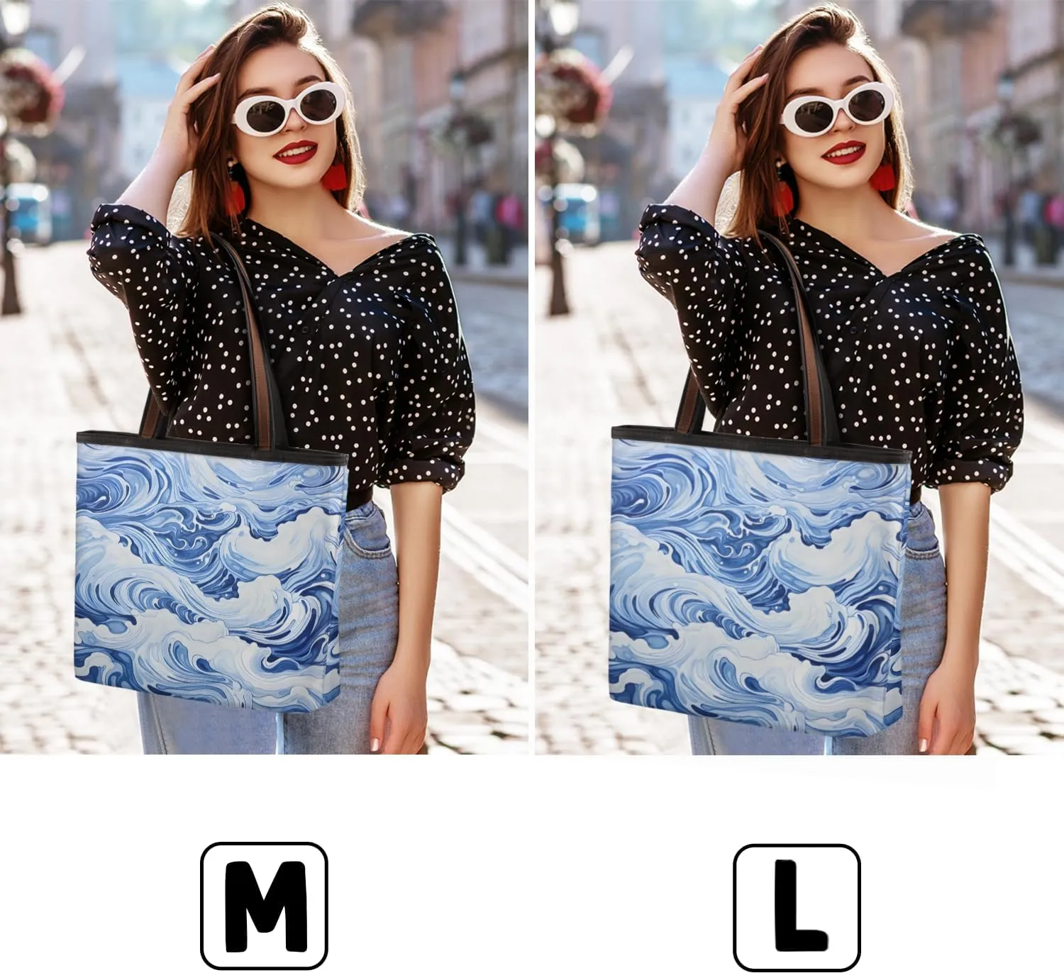 Tote Bag for Women with Zipper Large Capacity Top Handle Casual Shoulder Bag Handbag Reusable Shopping
