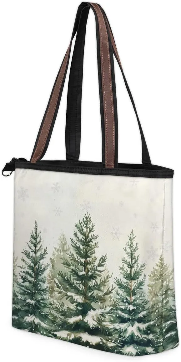 Tote Bag for Women with Zipper Large Capacity Top Handle Casual Shoulder Bag Handbag Reusable Shopping