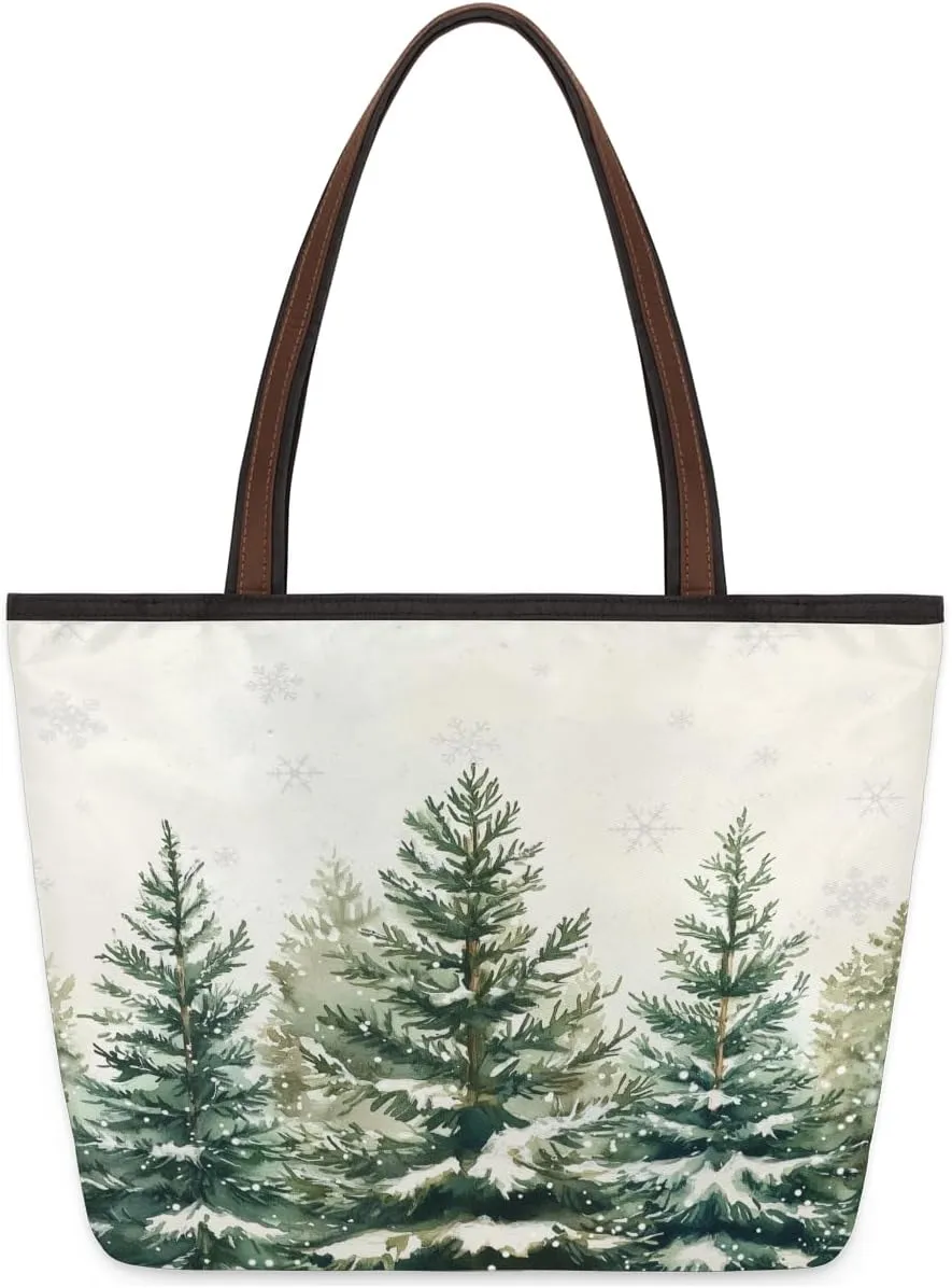 Tote Bag for Women with Zipper Large Capacity Top Handle Casual Shoulder Bag Handbag Reusable Shopping