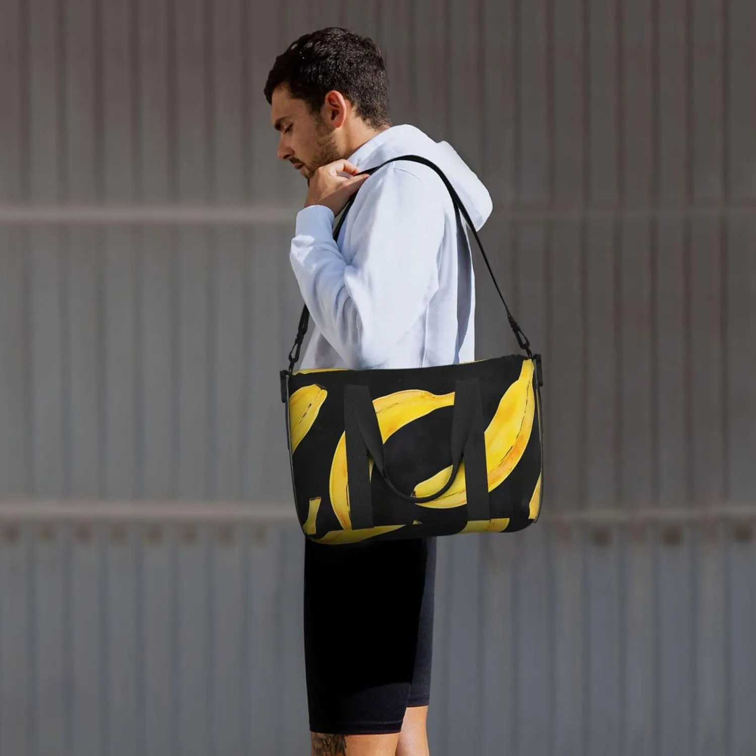 Travel Duffle Bag Banana Pattern Weekender Overnight Bags Luggage Bag for Women Men Waterproof Sports Gym Bag Hand Bag with Shoulder Strap