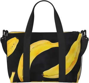 Travel Duffle Bag Banana Pattern Weekender Overnight Bags Luggage Bag for Women Men Waterproof Sports Gym Bag Hand Bag with Shoulder Strap