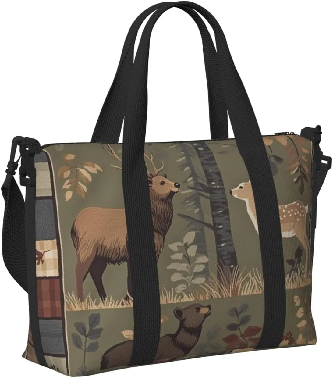 Travel Duffle Bag Farmhouse Beer Deer Weekender Overnight Bags Luggage Bag for Women Men Waterproof Sports Gym Bag Hand Bag with Shoulder Strap