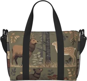 Travel Duffle Bag Farmhouse Beer Deer Weekender Overnight Bags Luggage Bag for Women Men Waterproof Sports Gym Bag Hand Bag with Shoulder Strap
