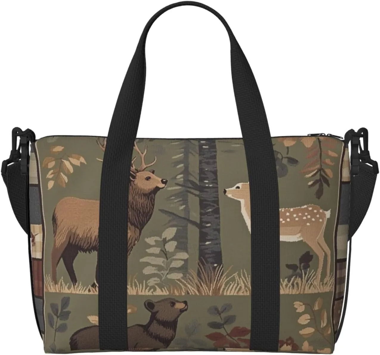Travel Duffle Bag Farmhouse Beer Deer Weekender Overnight Bags Luggage Bag for Women Men Waterproof Sports Gym Bag Hand Bag with Shoulder Strap