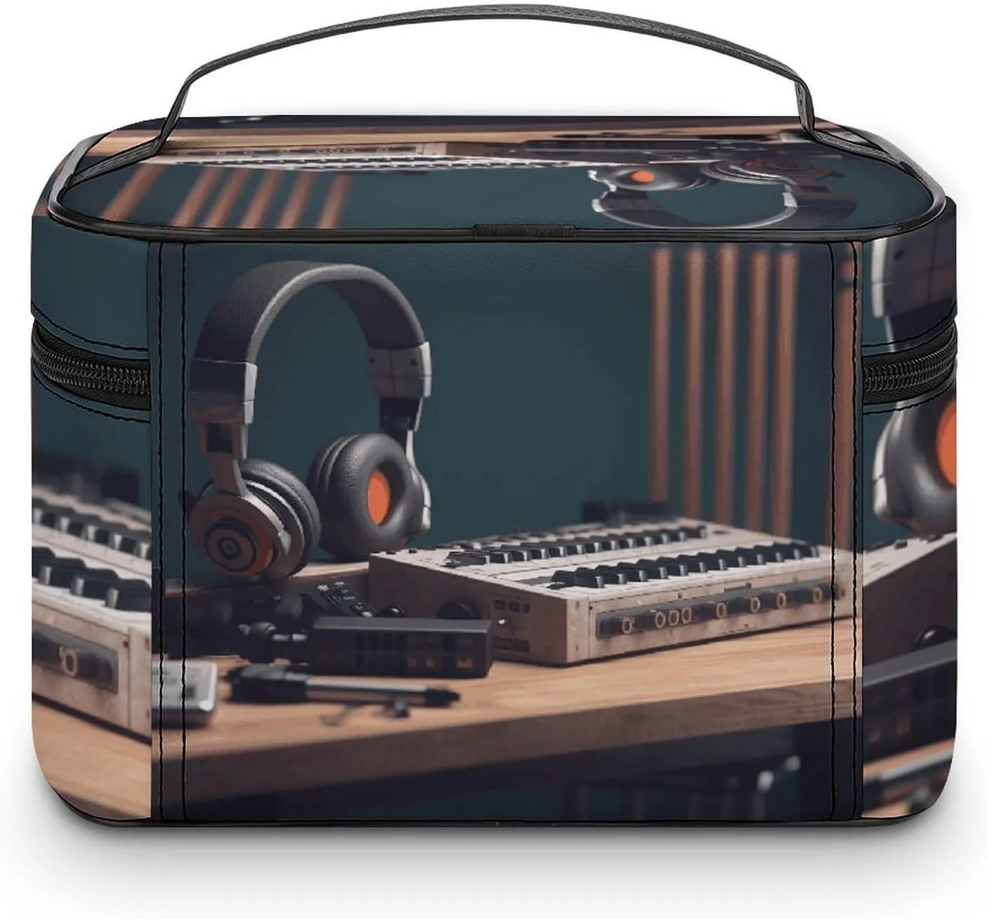 Travel Toiletry Bag for Women And Men,Recorder with Headphones Toiletry Organizer, Makeup Bag Travel Organizer for Shampoo,Toiletries