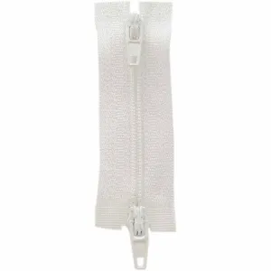 Two Way Separating Zipper - Lightweight Nylon Coil 55cm (22″) - Off White