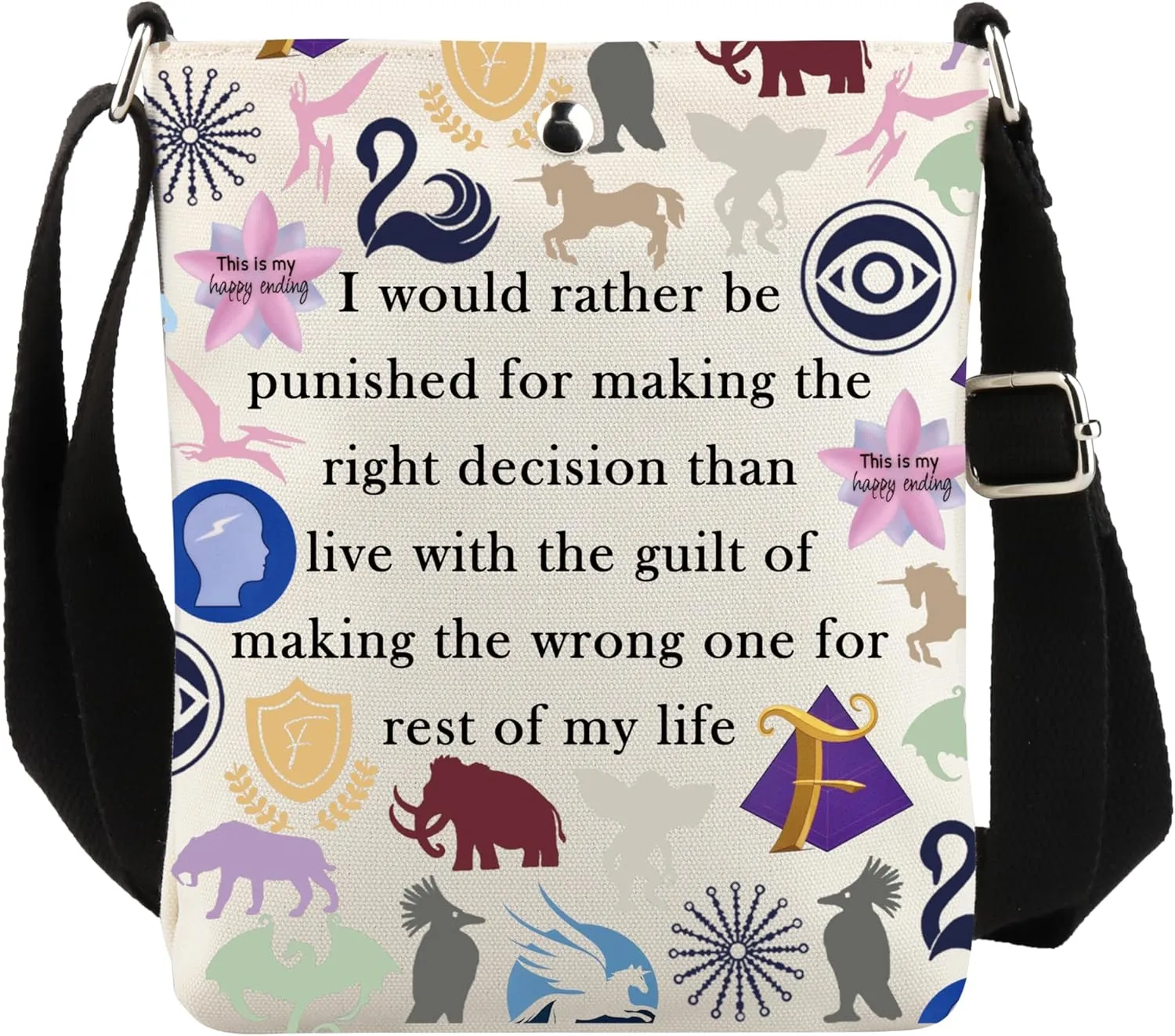UJIMS Keeper Lost Cities Merch KOTLC Bookish Crossbody Bag Keeper Fans Gifts Foxfire Academy Gift