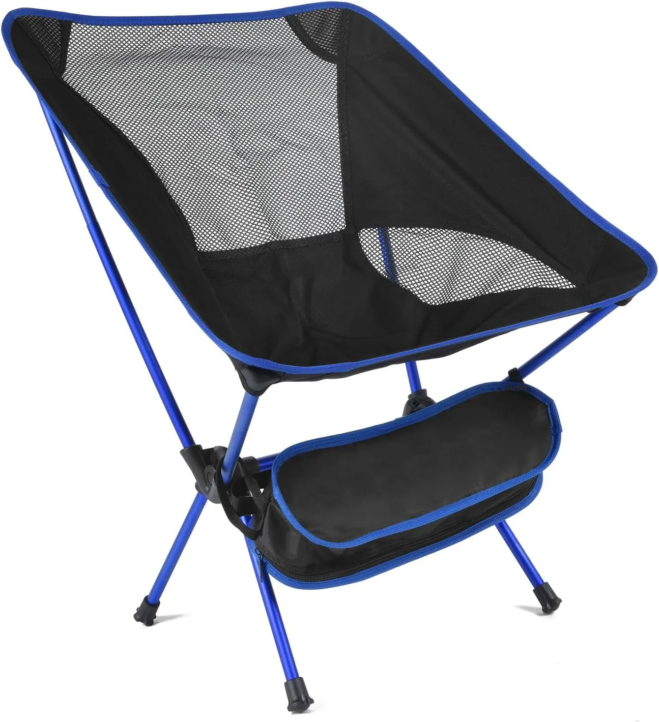 Ultra Lightweight Camping Chairs for Adults, Portable Compact Folding Backpacking Chair with Carry Bag for Outdoor, Fishing, Hiking, Beach, Picnic,Orange (Dark Blue)