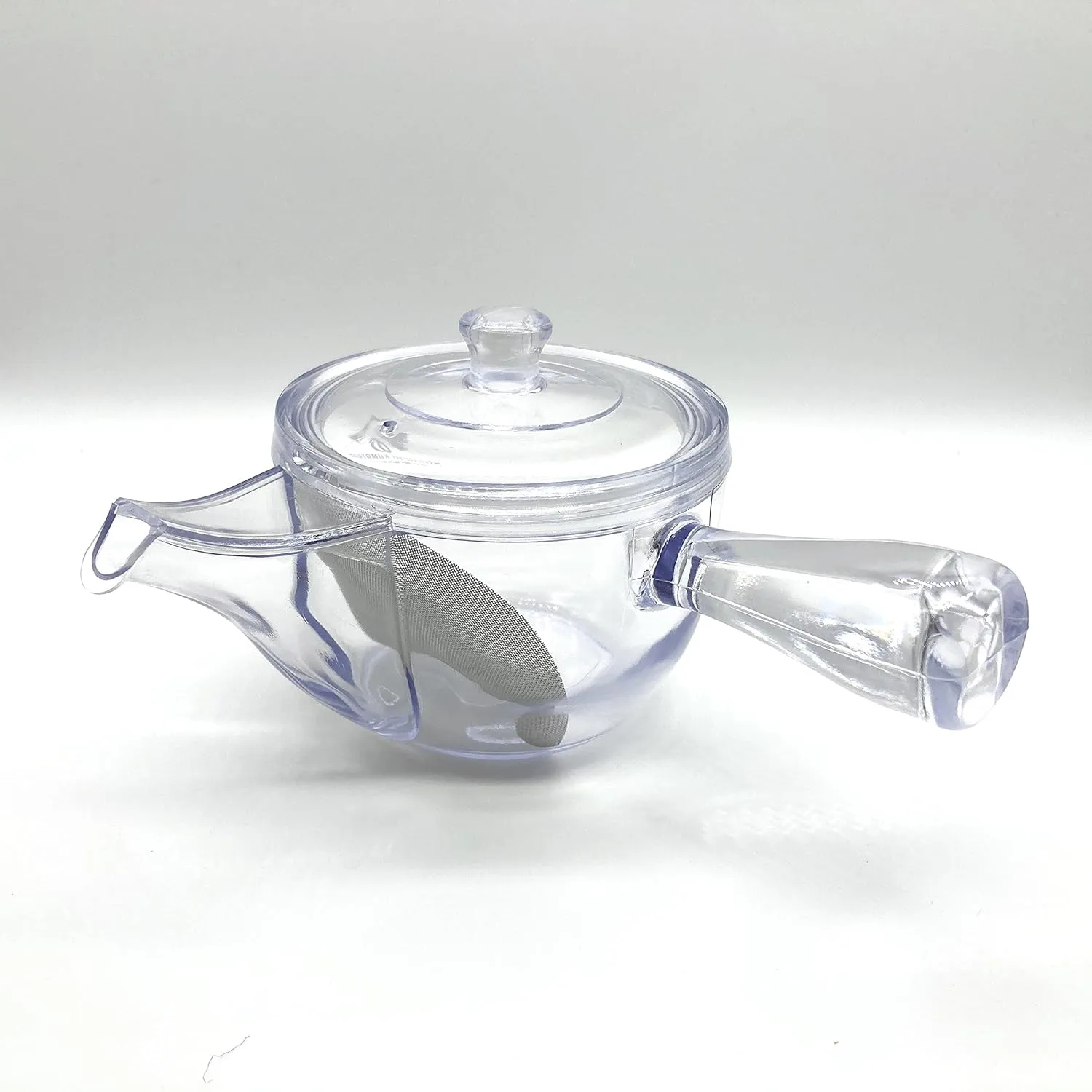 Unbreakable Transparent Kyusu with Noguchi Kumataro Tea Garden Logo, 270ml (9.1 fl oz), Japanese Teapot with Stainless Fine Mesh Filter, Made in Japan, Dishwasher Safe, Bleach Safe