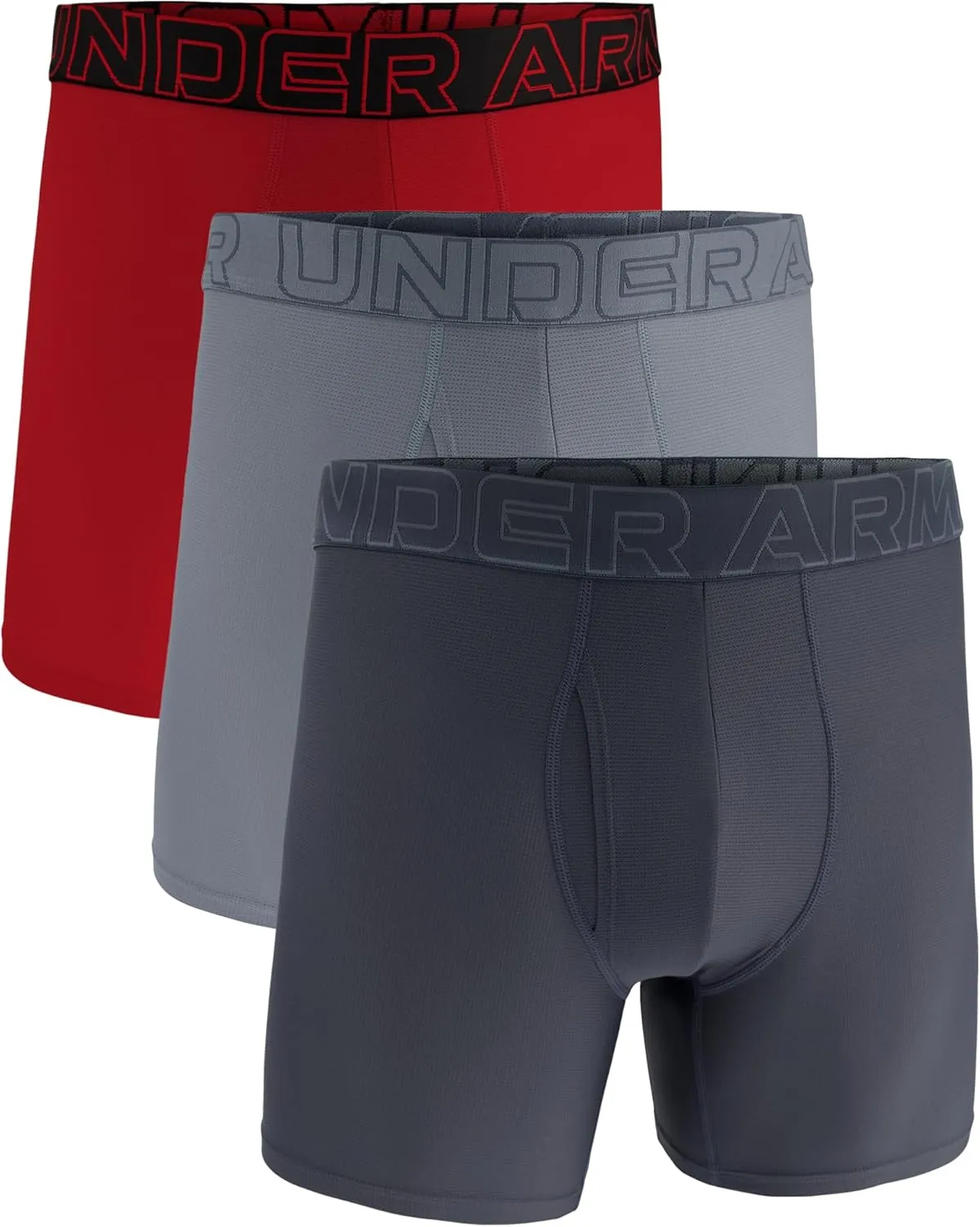 Under Armour Men's Multi-Pack Performance Tech Mesh Boxerjock Brief, 6" Inseam, All-Day Comfort