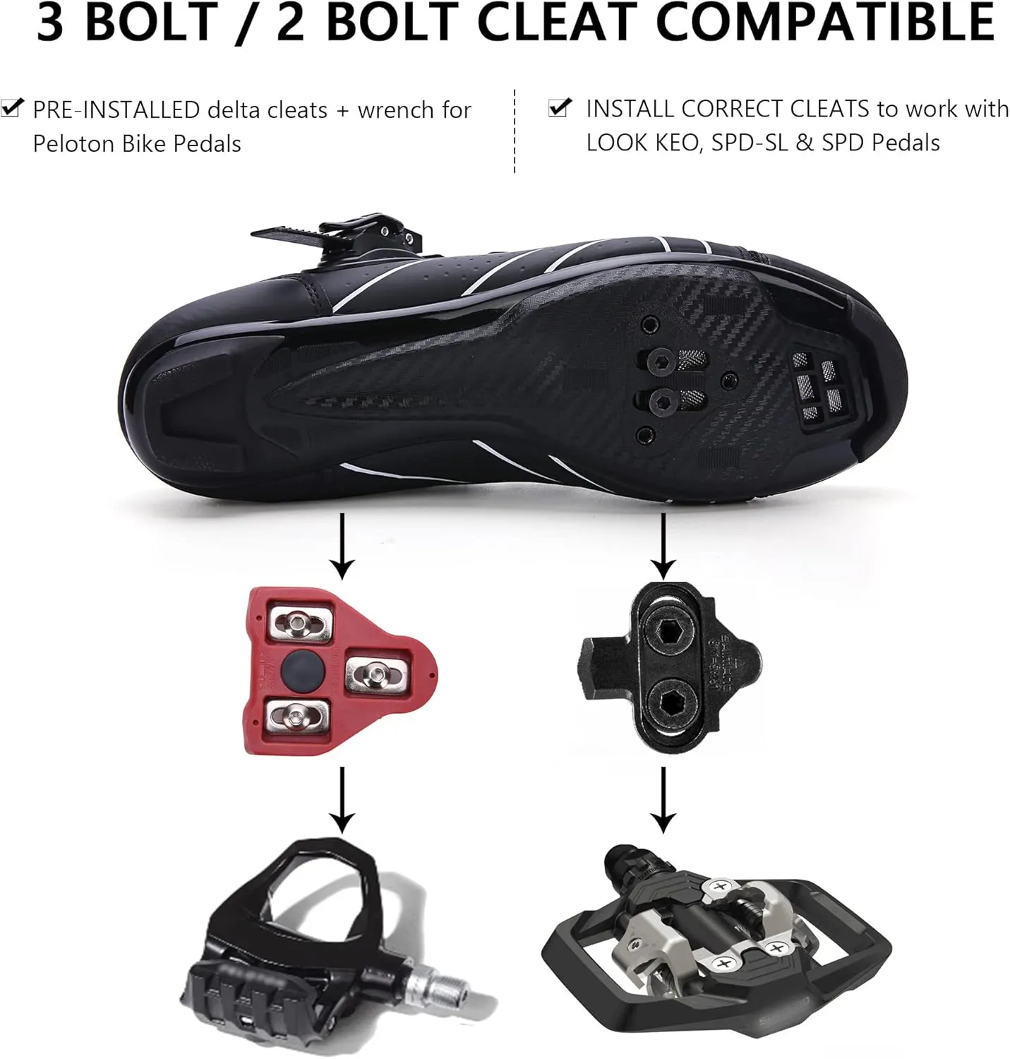 Unisex Cycling Shoes Compatible with pelaton Indoor Road Bike Riding Shoes for Men and Women Delta Cleats Clip Outdoor Pedal