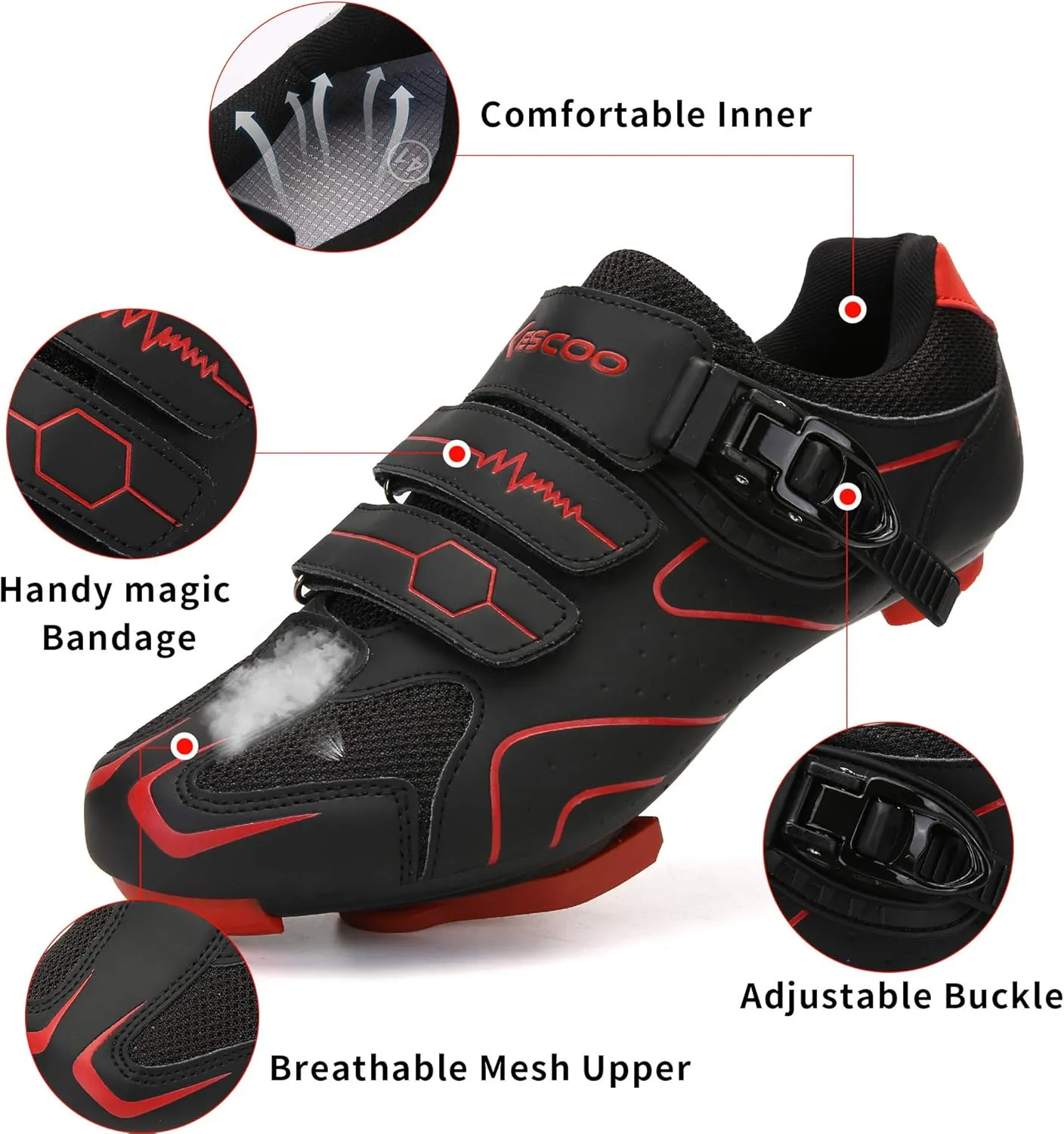 Unisex Cycling Shoes Compatible with pelaton Indoor Road Bike Riding Shoes for Men and Women Delta Cleats Clip Outdoor Pedal
