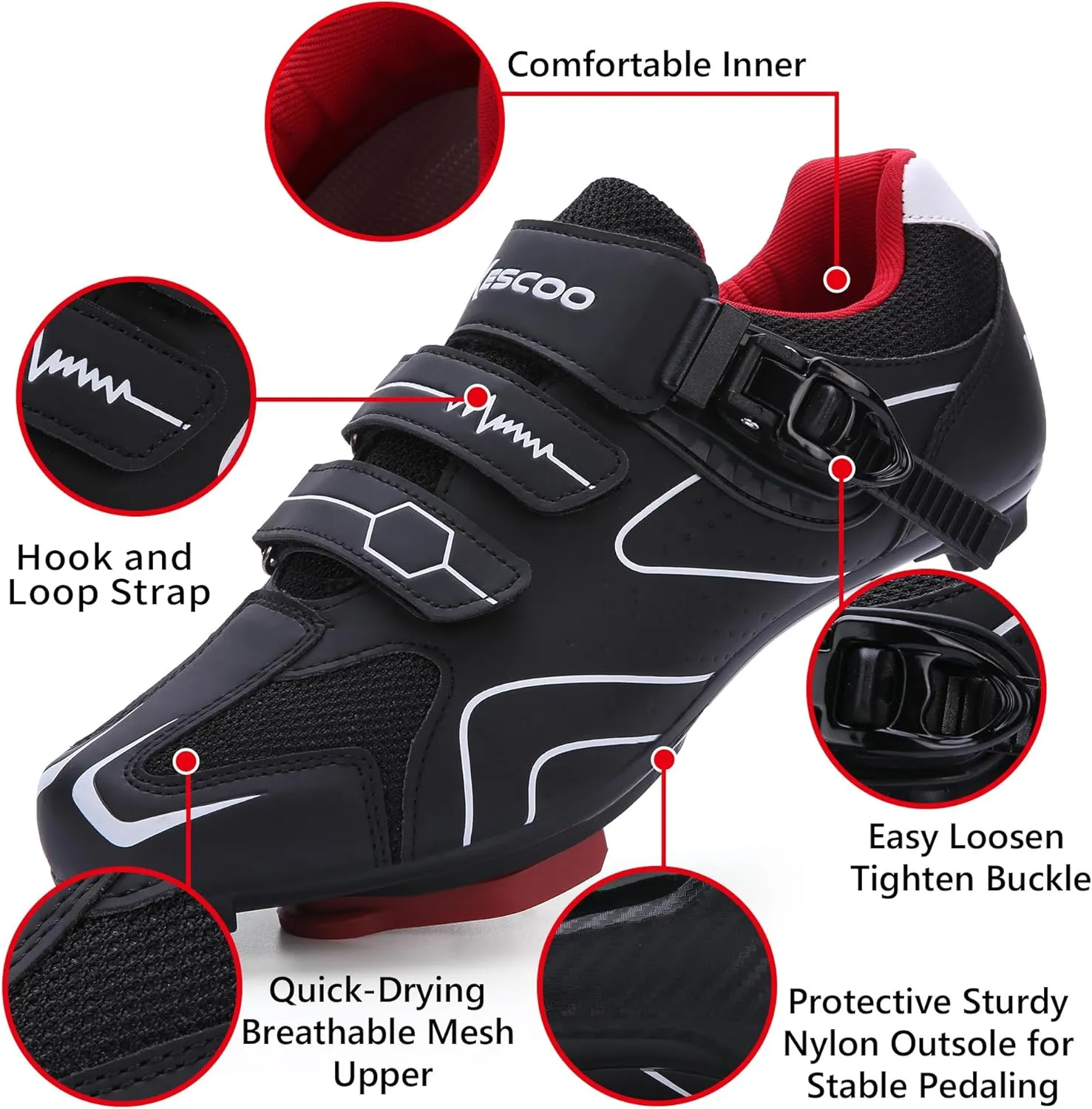 Unisex Cycling Shoes Compatible with pelaton Indoor Road Bike Riding Shoes for Men and Women Delta Cleats Clip Outdoor Pedal