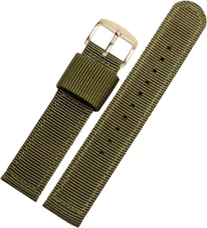 Universal Strap,18/20/22/24mm Exquisite Workmanship Nylon Canvas Men Sport Watch Band for Classic Analogue Watch