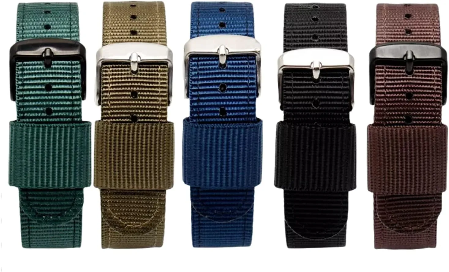 Universal Strap,18/20/22/24mm Exquisite Workmanship Nylon Canvas Men Sport Watch Band for Classic Analogue Watch