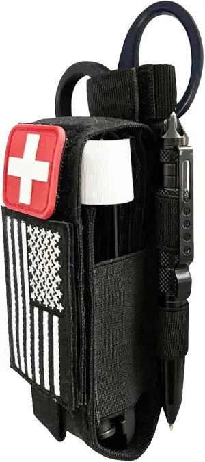 Upgrade 1000D Laser Cut Molle Tourniquet Holder, Heavy Duty Tactical Molle Tourniquet Pouch Holder