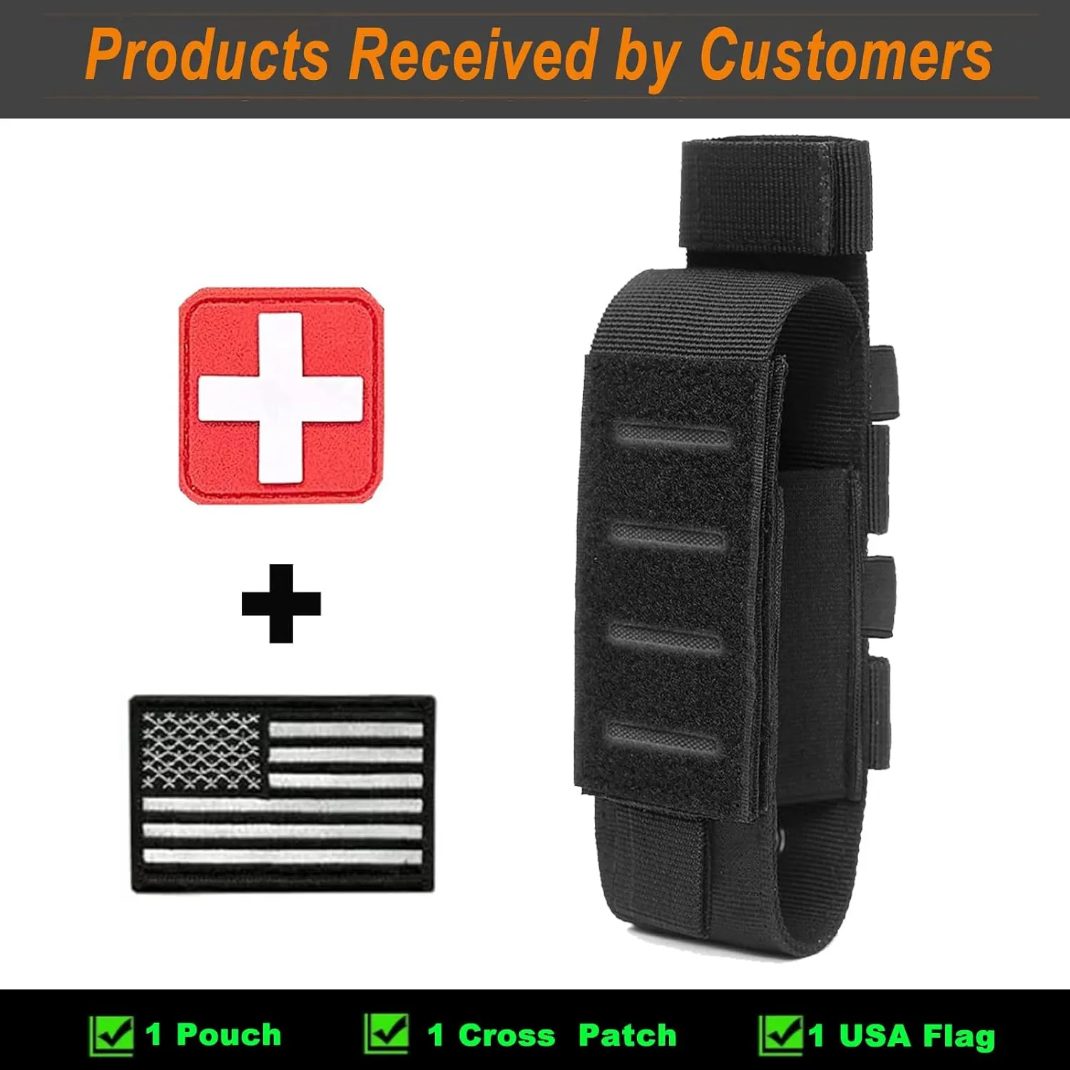 Upgrade 1000D Laser Cut Molle Tourniquet Holder, Heavy Duty Tactical Molle Tourniquet Pouch Holder