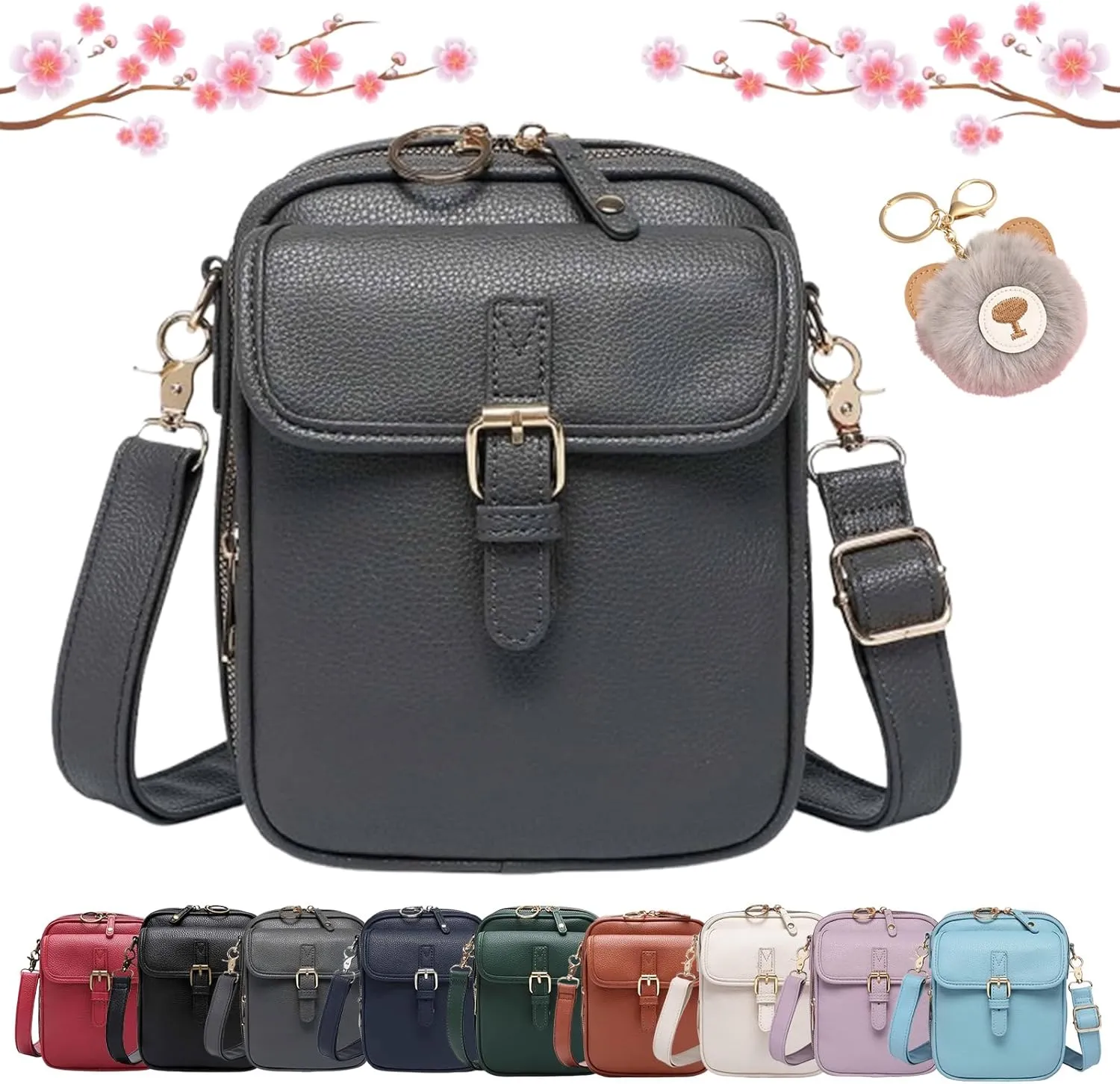 Urvashi Crossbody Leather Bag, Collaboraten Crossbody Leather Bag, Vintage Anti Theft Shoulder Bag with 10 Card Slot