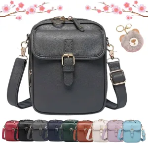 Urvashi Crossbody Leather Bag, Collaboraten Crossbody Leather Bag, Vintage Anti Theft Shoulder Bag with 10 Card Slot