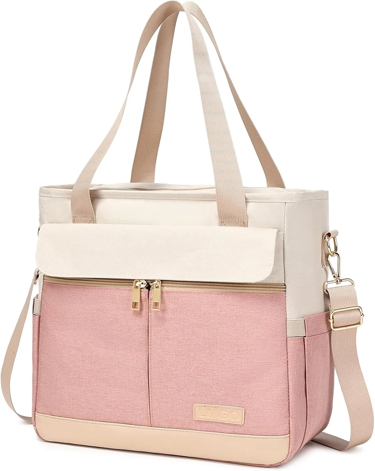 Utility Medium Tote Bag for Women & Men, Multi-Pocket Crossbody Handbag with Shoulder Strap