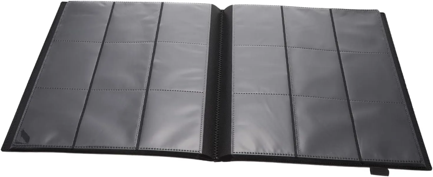 Vaguelly Convenient Cards Collection Book Sports Card Storage Binder Insert Design Protection Compact Lightweight Album Black