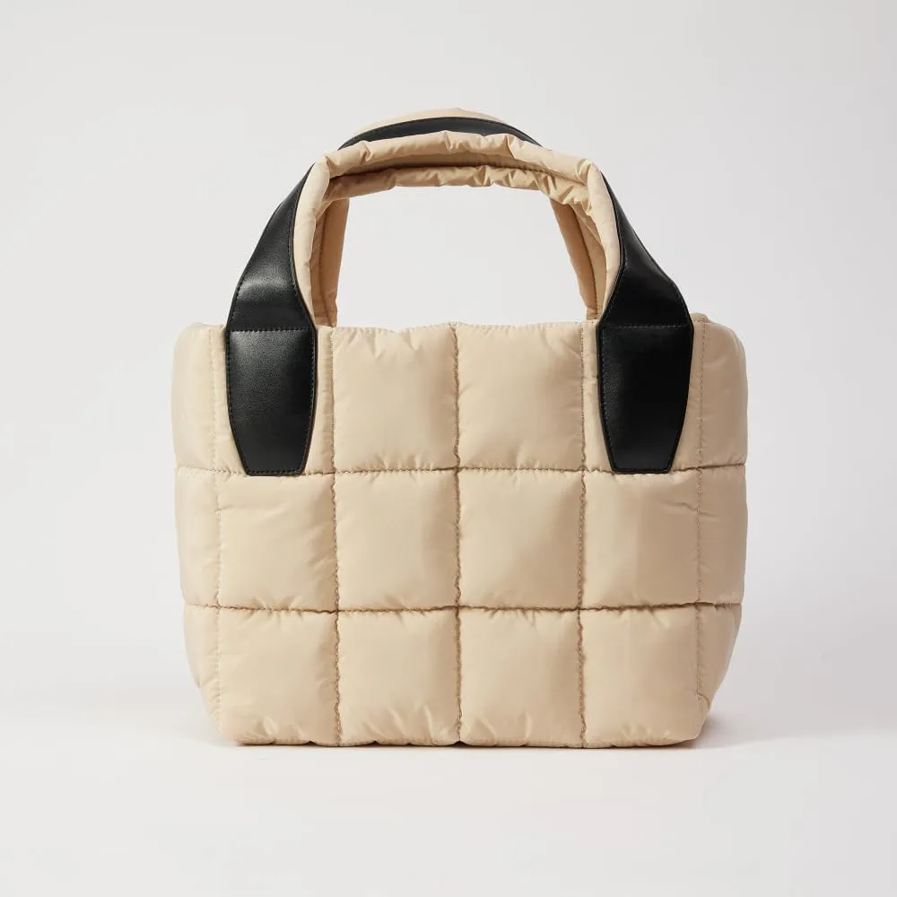 VAKAER Tote Bag with Zipper, Puffer Bag Women Padded Purse with Adjustable Strap Shoulder Crossbody Bag for Travel Work Gym