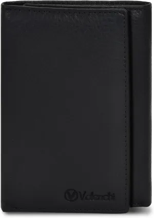 VALENCHI Leather Trifold Wallet For Men - RFID Blocking - 7 Card Slots, 2 Note Compartments & 1 ID Window - Minimalist Design, Slim Wallet - Premium, Fashionable Accessory Gifts for Men, Him