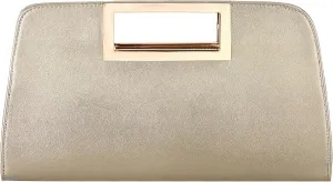 VASCHY Clutch Purse for Women,Fashion Vegan Leather Cut-Out Handle Evening Handbag Crossbody Shoulder Bag for Wedding,Party