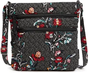 Vera Bradley Women's Cotton Triple Zip Hipster Crossbody Purse