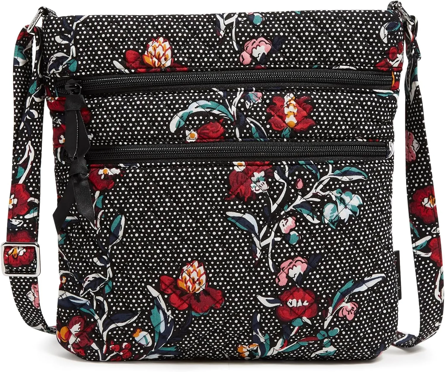 Vera Bradley Women's Cotton Triple Zip Hipster Crossbody Purse