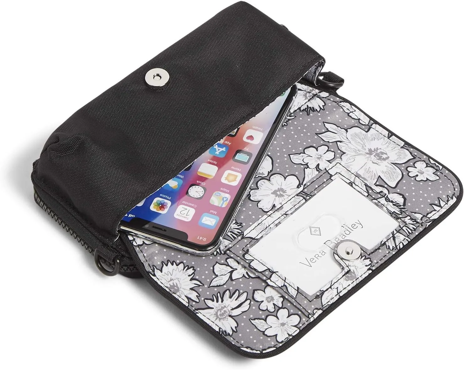 Vera Bradley Women's Recycled Lighten Up Reactive Compact Crossbody Purse with RFID Protection