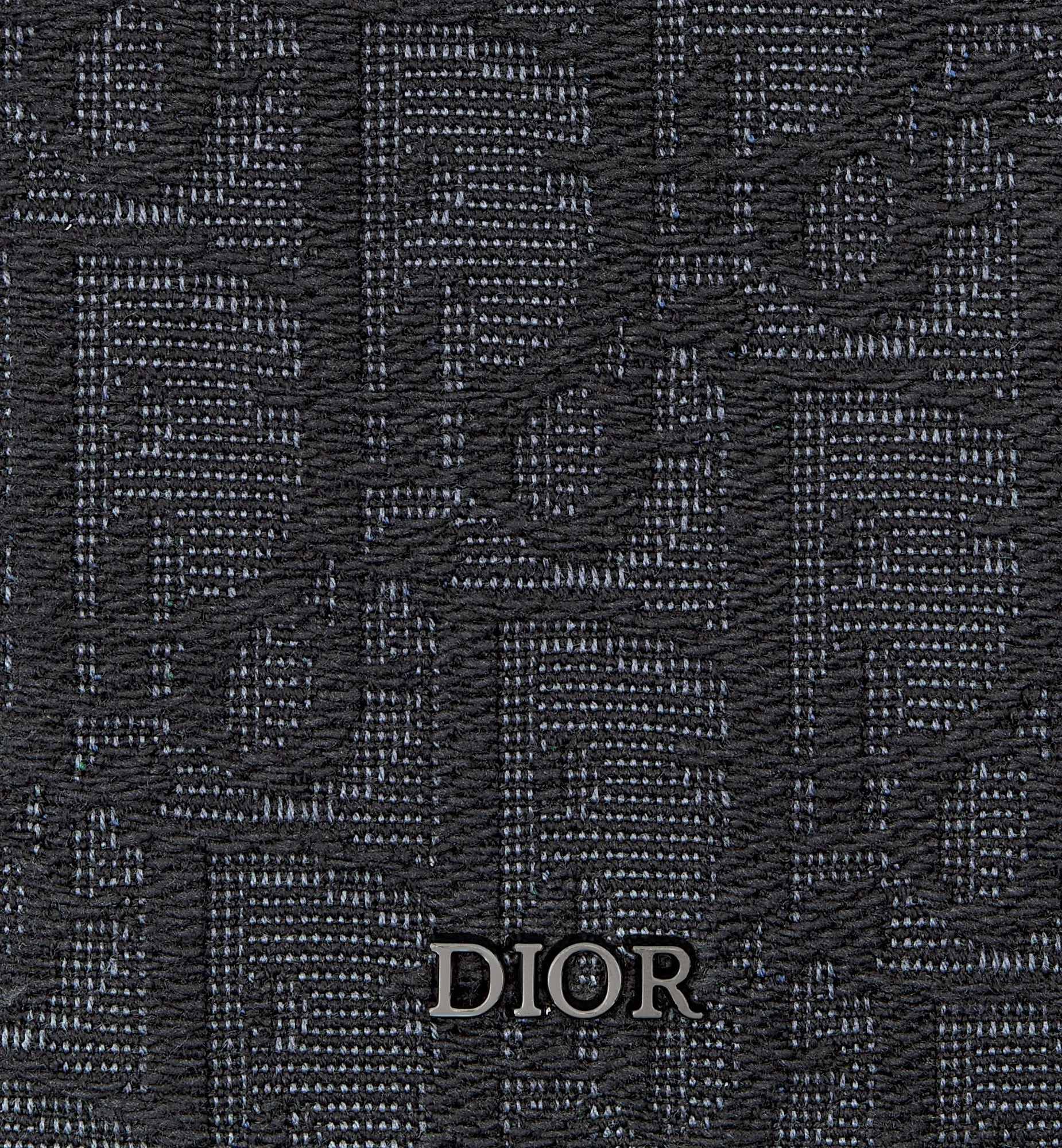 Vertical Compact Card Holder • Black Dior Oblique Jacquard